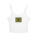 Brazil Flag Spaghetti Strap Tank Top — Women's Tropical Patriotic Crop