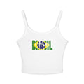 Brazil Flag Crop Tank Top — Women's Spaghetti Strap Brazil Tee